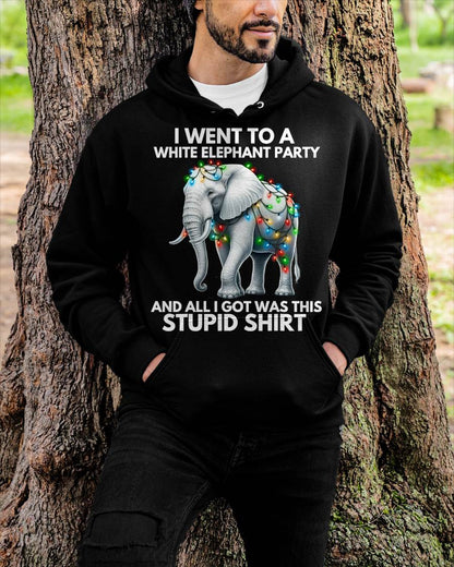 Funny White Elephant Gift Wrapped Elephant Dumb Gift T-Shirt