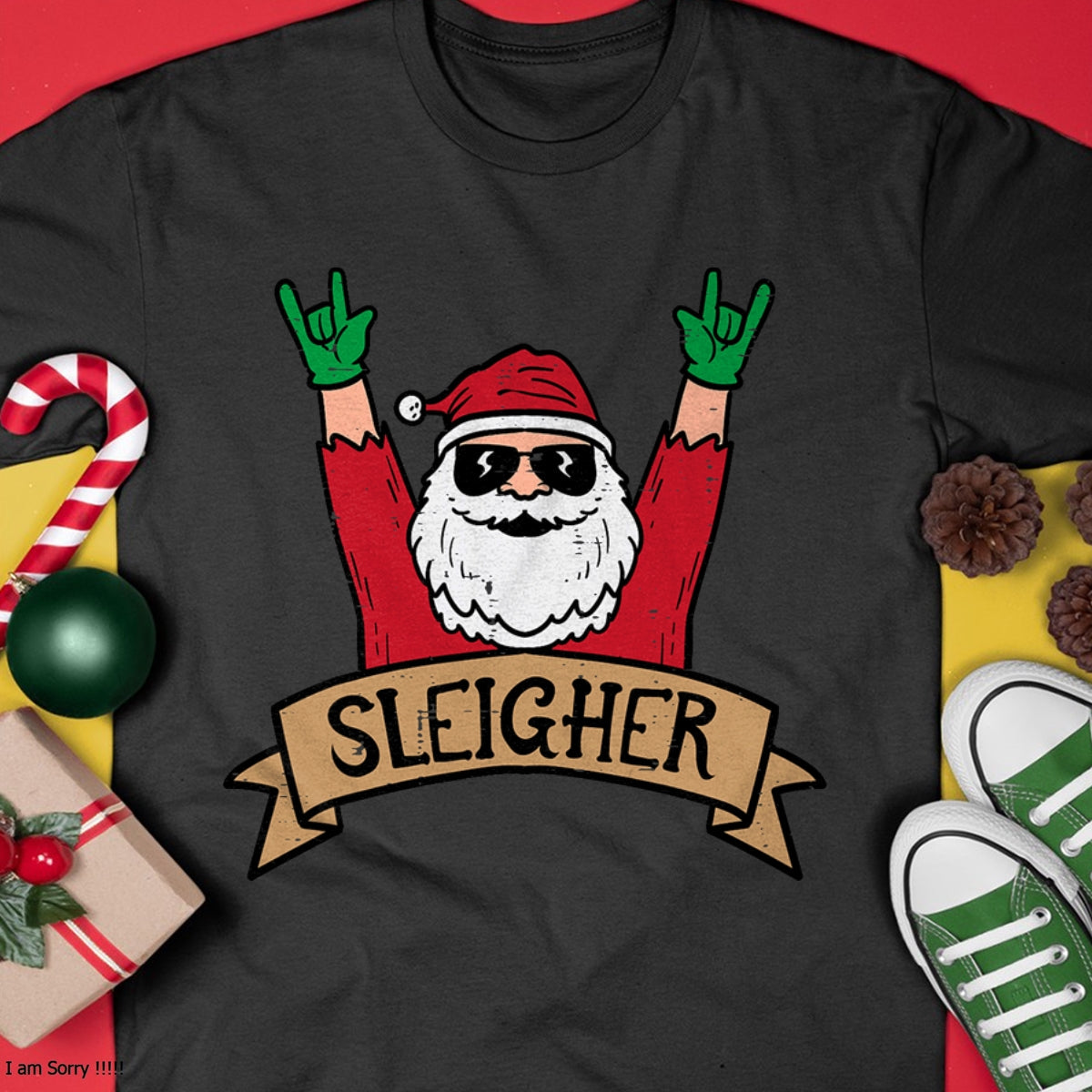 Christmas Sleigher Santa Rock Xmas Rocker Men Women Kids Boy T-Shirt - Christmas Unisex T-Shirt/Hoodie/Sweatshirt - SNOW00
