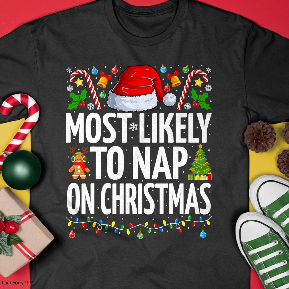 Most Likely To Nap On Christmas Funny Family Christmas T-Shirt - Christmas Unisex T-Shirt/Hoodie/Sweatshirt - SNOW00