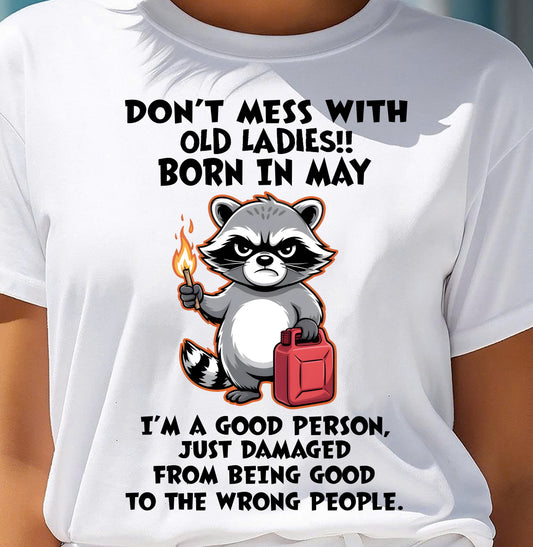 MAY SHIRT, DAMAGED FROM BEING GOOD TO THE WRONG PEOPLE - SNOW05 (SKU2604-282-05)