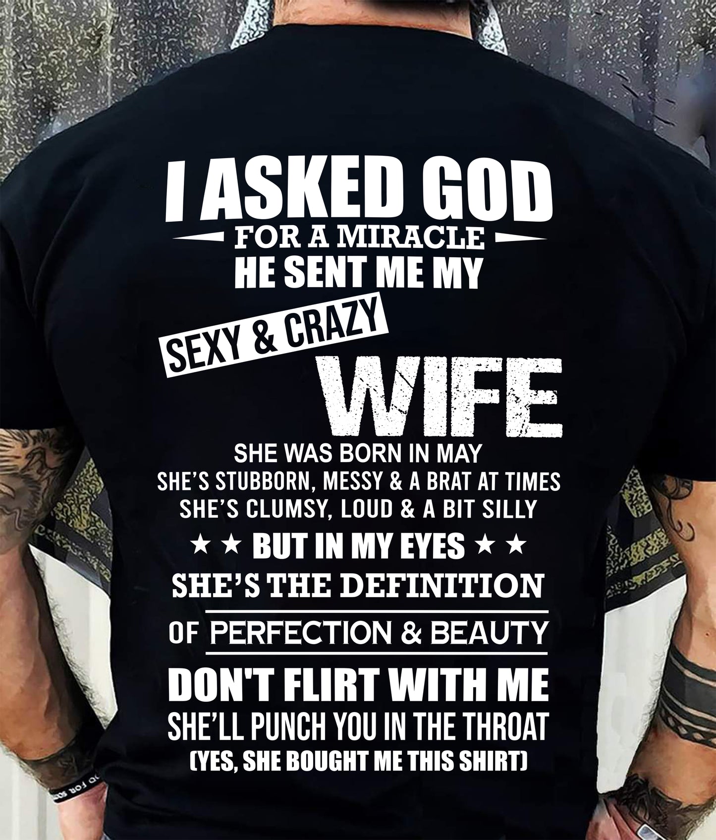 MAY, SHE’S THE DEFINITION OF PERFECTION & BEAUTY - GIFT SHIRT FROM WIFE - SNOW05 (SKU2606-339-05)