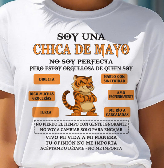 MAY SHIRT, NO SOY PERFECTA PERO ESTOY ORGULLOSA DE QUIEN SOY - SNOW05 (SKU2604-45-05)