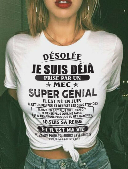 Juin – Petit ami incroyable né en juin – Cadeau spécial pour votre petite amie – Fr06 (SKU07-170-06)