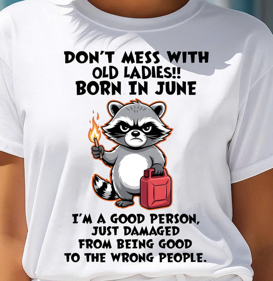 JUNE SHIRT, DAMAGED FROM BEING GOOD TO THE WRONG PEOPLE - SNOW06 (SKU2604-282-06)