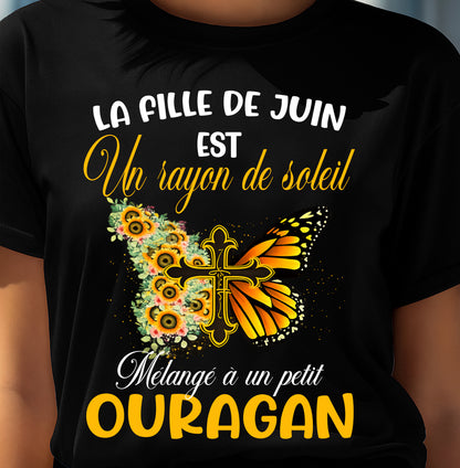 JUIN SHIRT Un rayon de soleil Mélangé à un petit OURAGAN - SNOW06 (SKU2603-153-06)