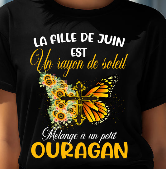 JUIN SHIRT Un rayon de soleil Mélangé à un petit OURAGAN - SNOW06 (SKU2603-153-06)
