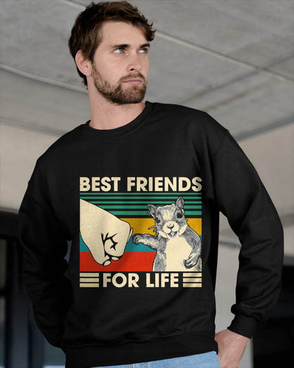 Retro Vintage Squirrel Best Friend for Life Fist Bump T-Shirt