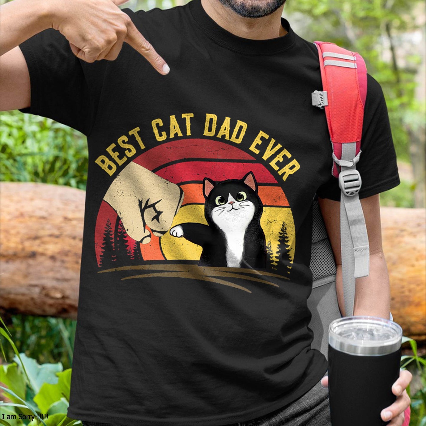 Cat Daddy Father's Day Cat Dad, Retro Best cat Dad Ever T-Shirt