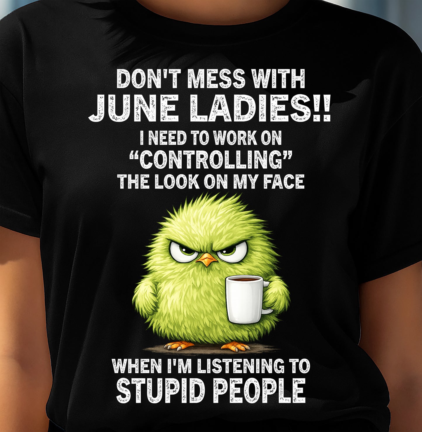 JUNE SHIRT I NEED TO WORK ON CONTROLLING THE LOOK ON MY FACE - SNOW06 (SKU2605-150-06)