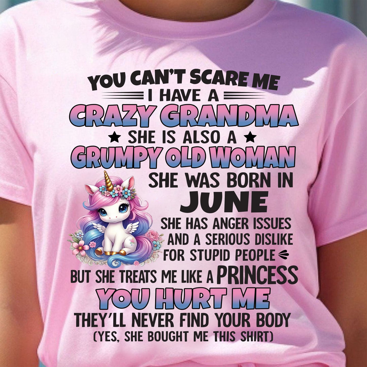 JUNE - YOU CAN'T SCARE ME - GIFT FROM GRANDMA - SNOW06 (SKU09-106-06)