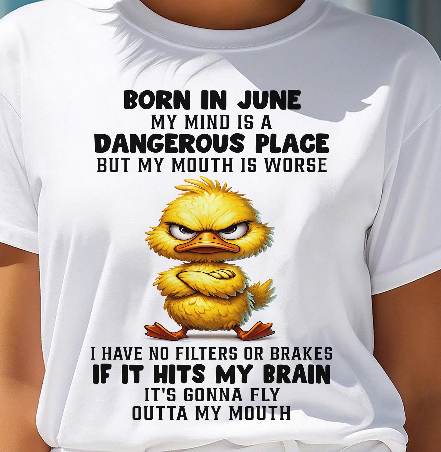 JUNE SHIRT MY MOUTH IS A DANGEROUS PLACE - SNOW06 (SKU2605-61-06)