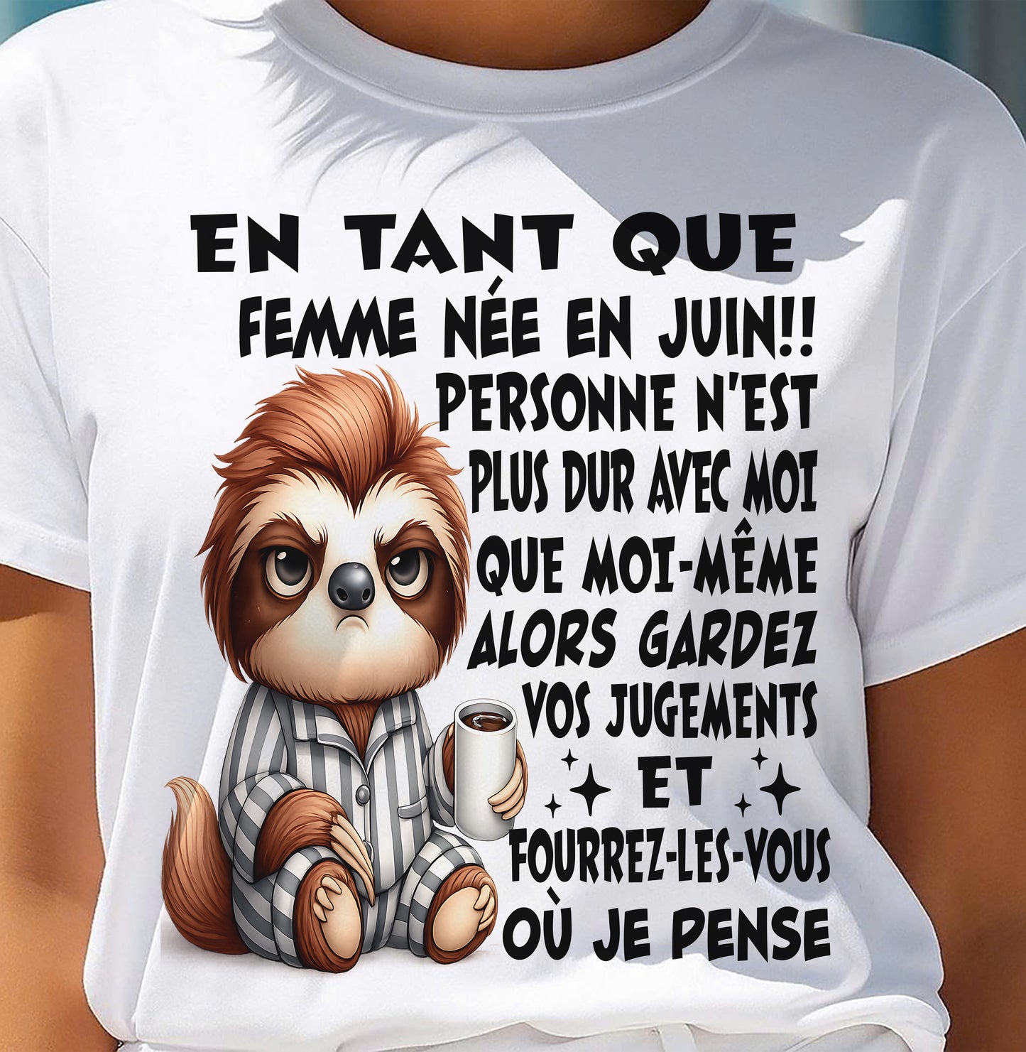 JUIN SHIRT EN TANT QUE FEMME NÉE EN JUIN - SNOW06 (SKU2605-205-06)