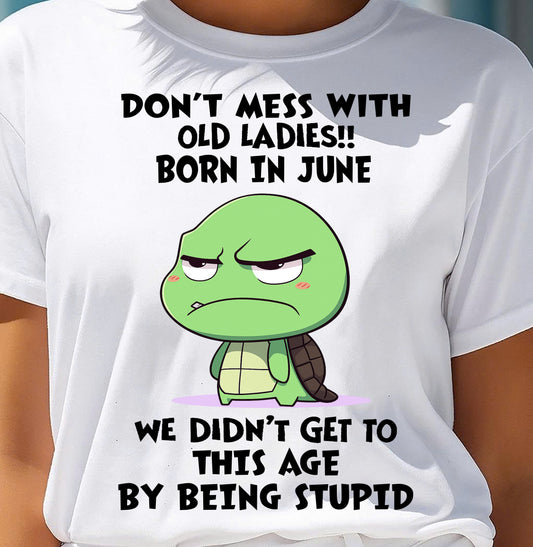 JUNE SHIRT, DON'T MESS WITH OLD LADIES - SNOW06 (SKU2604-174-06)