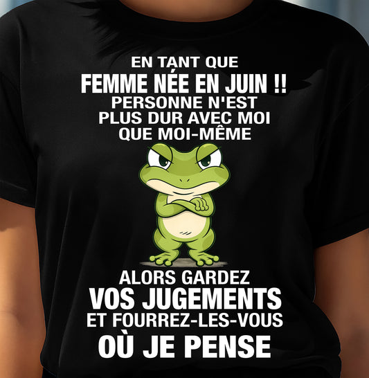 JUIN SHIRT EN TANT QUE FEMME NÉE EN JUIN - SNOW06 (SKU2605-202-06)