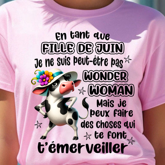 JUIN SHIRT Je ne suis peut-être pas WONDER WOMAN - SNOW06 (SKU2605-39-06)
