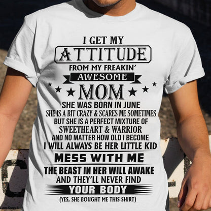 I WILL ALWAYS BE HER LITTLE BOY - GIFT T SHIRT FROM MOM TO SON - SNOW06 (SKU2603-159-06)
