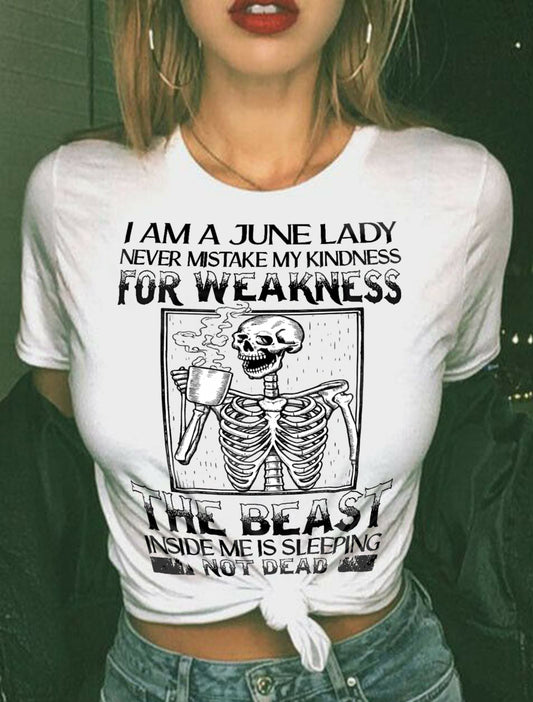 JUNE SHIRT, THE BEAST INSIDE ME IS SLEEPING NOT DEAD - FMA SNOW06 (SKU2604-158-06)