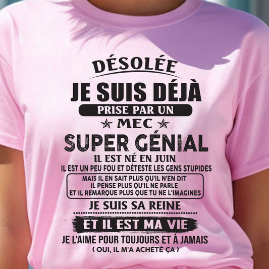 Juin – Petit ami incroyable né en juin – Cadeau spécial pour votre petite amie – Fr06 (SKU07-170-06)