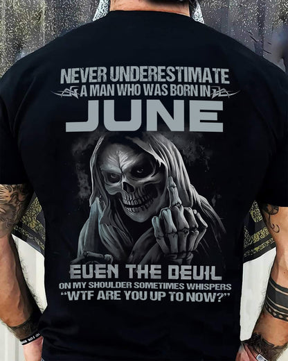 JUNE, NEVER UNDERESTIMATE A MAN WHO WAS BORN IN JUNE-SNOW MALE06 (SKU08-05-06)