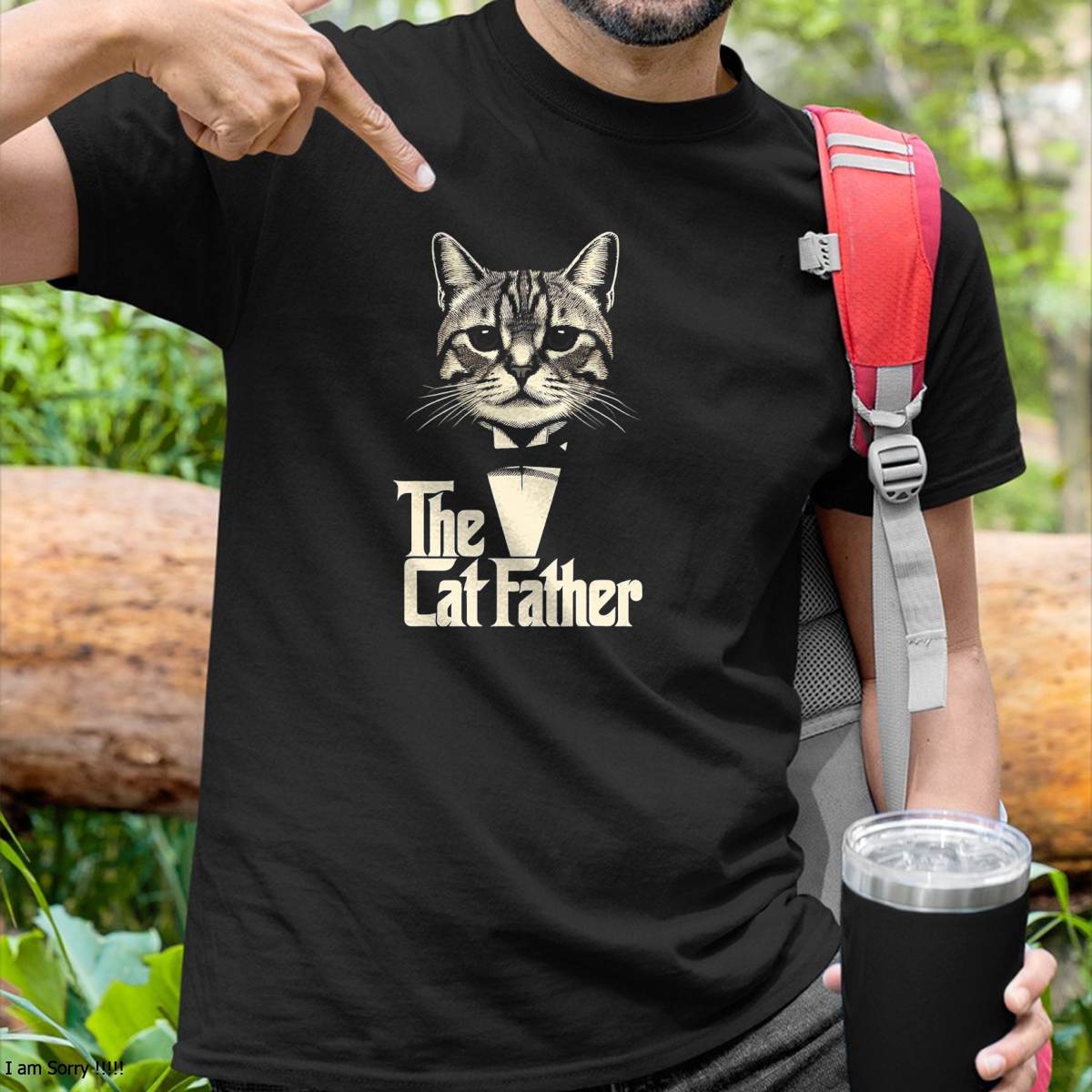 Cat Lover Gifts Funny The CatFather Mens Cat Dad T-Shirt