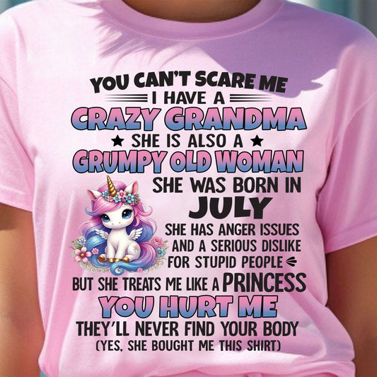 JULY - YOU CAN'T SCARE ME - GIFT FROM GRANDMA - SNOW07 (SKU09-106-07)
