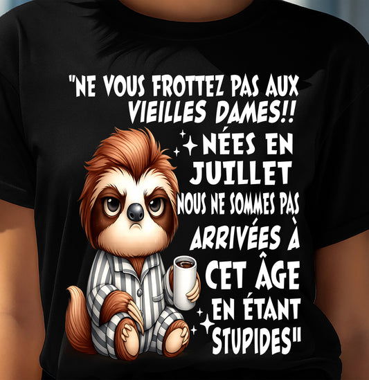 JUILLET SHIRT NE VOUS FROTTEZ PAS AUX VIEILLES DAMES - SNOW07 (SKU2605-133-07)