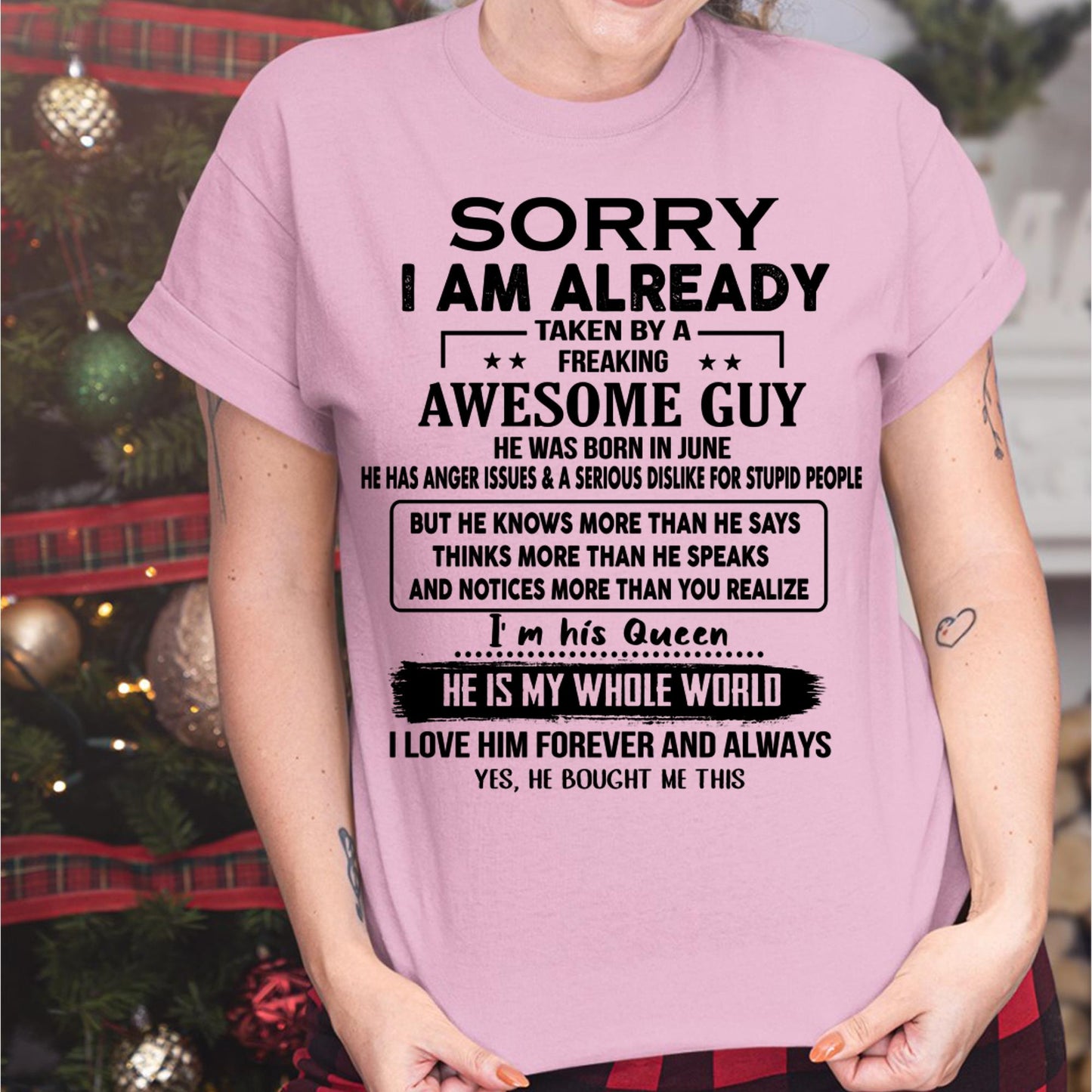 June - Awesome Guy - Perfect gift for your girlfriend or wife From Husband - SNOW06 (SKUT08-11-06)