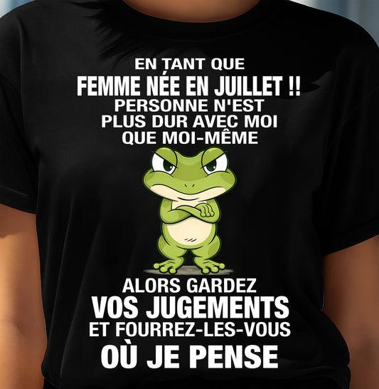 JUILLET SHIRT EN TANT QUE FEMME NÉE EN JUILLET - SNOW07 (SKU2605-202-07)