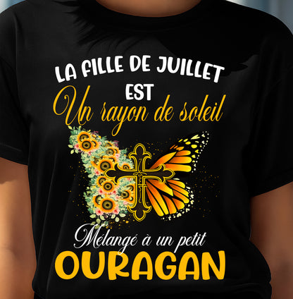 JUILLET SHIRT Un rayon de soleil Mélangé à un petit OURAGAN - SNOW07 (SKU2603-153-07)