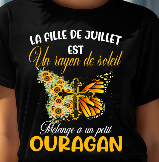 JUILLET SHIRT Un rayon de soleil Mélangé à un petit OURAGAN - SNOW07 (SKU2603-153-07)