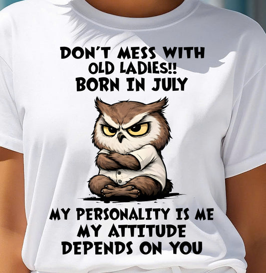 JULY SHIRT, MY ATTITUDE DEPENDS ON YOU - FMA SNOW07 (SKU2604-58-07)