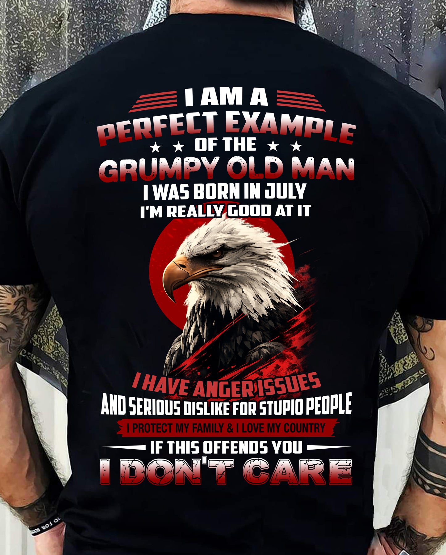 JULY SHIRT, I PROTECT MY FAMILY & I LOVE MY COUNTRY - SNOWMALE07 (SKU26T-01299-07)