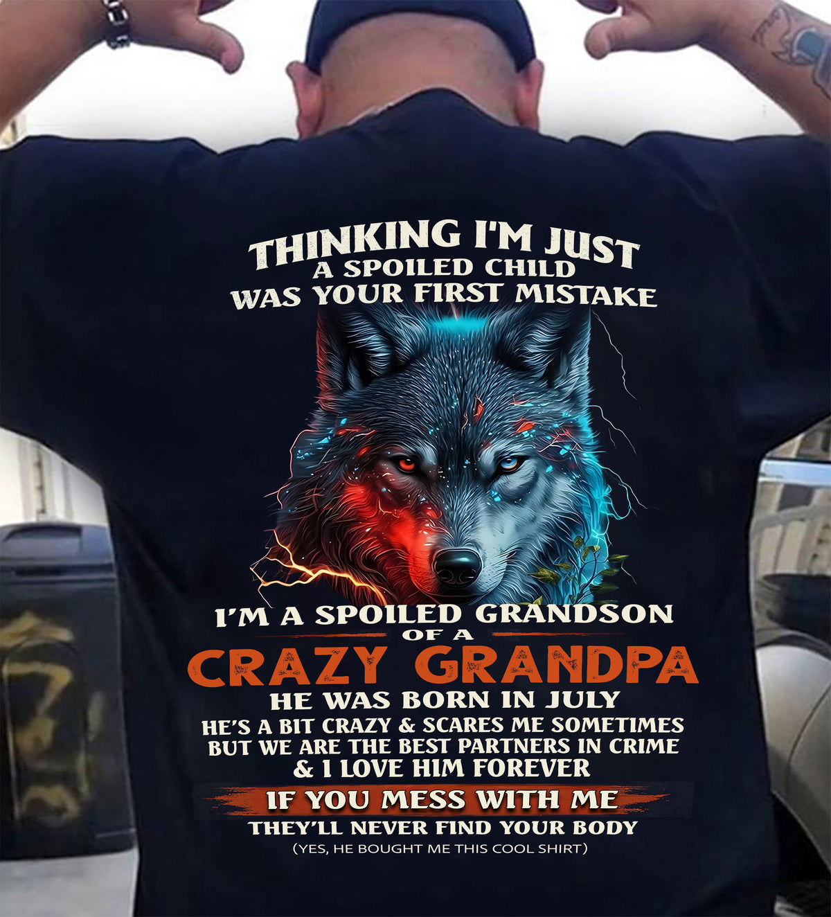 JULY - SPOILED GRANDSON - GIFT FROM GRANDPA - snow07 (SKU26T-01-43-07)