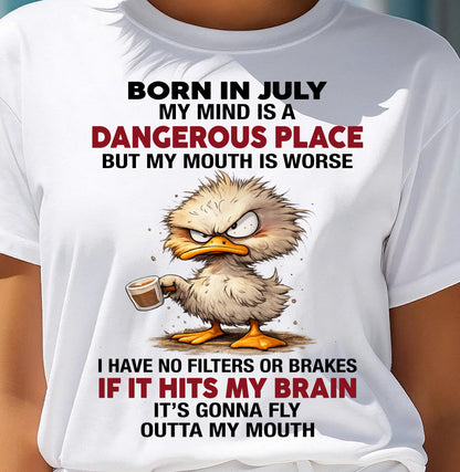 JULY SHIRT, MY MIND IS A DANGEROUS PLACE - SNOW07 (SKU2605-122-07)