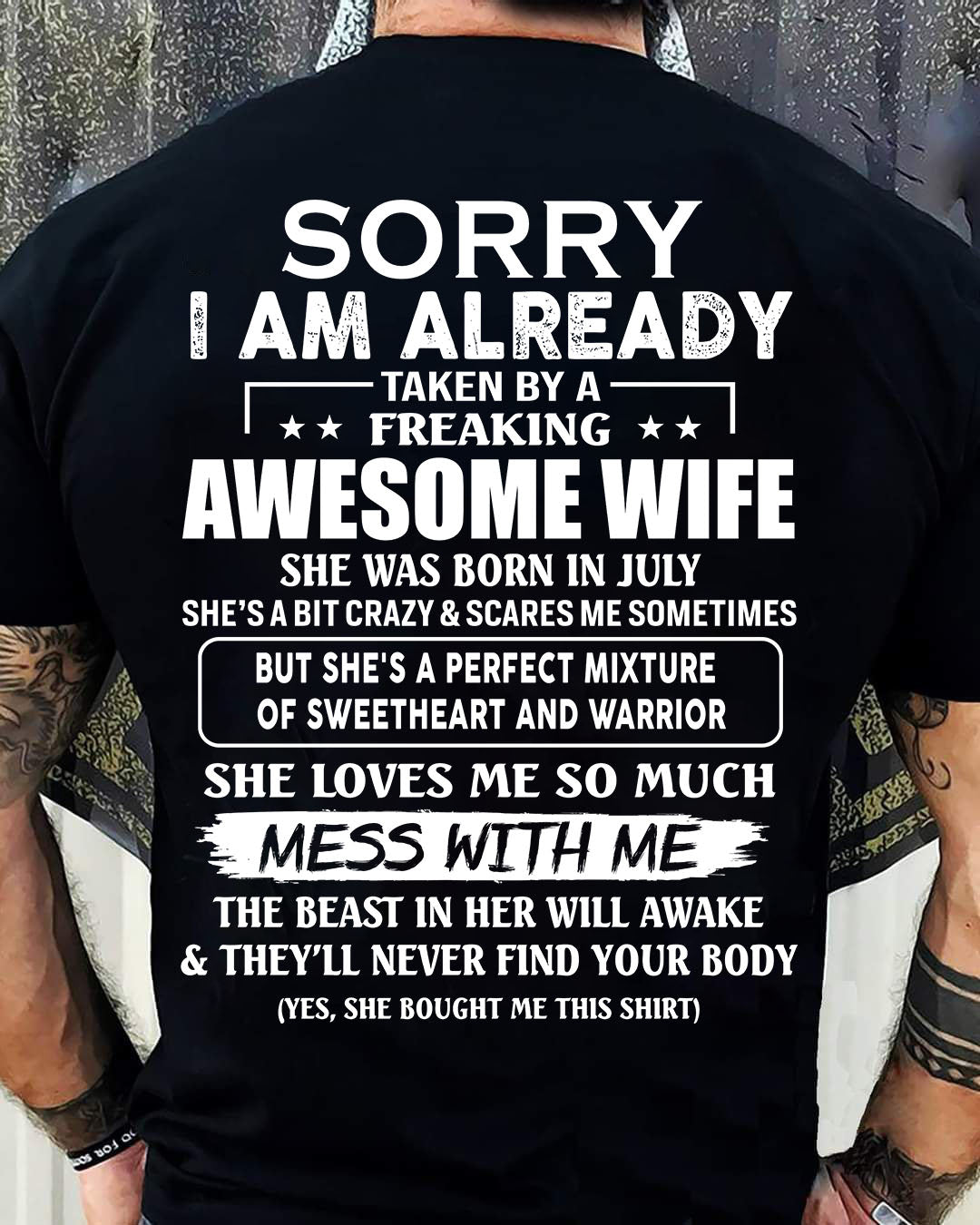 Wife July - Perfect gift for your husband - SNOW07 (SKU68-86-07)