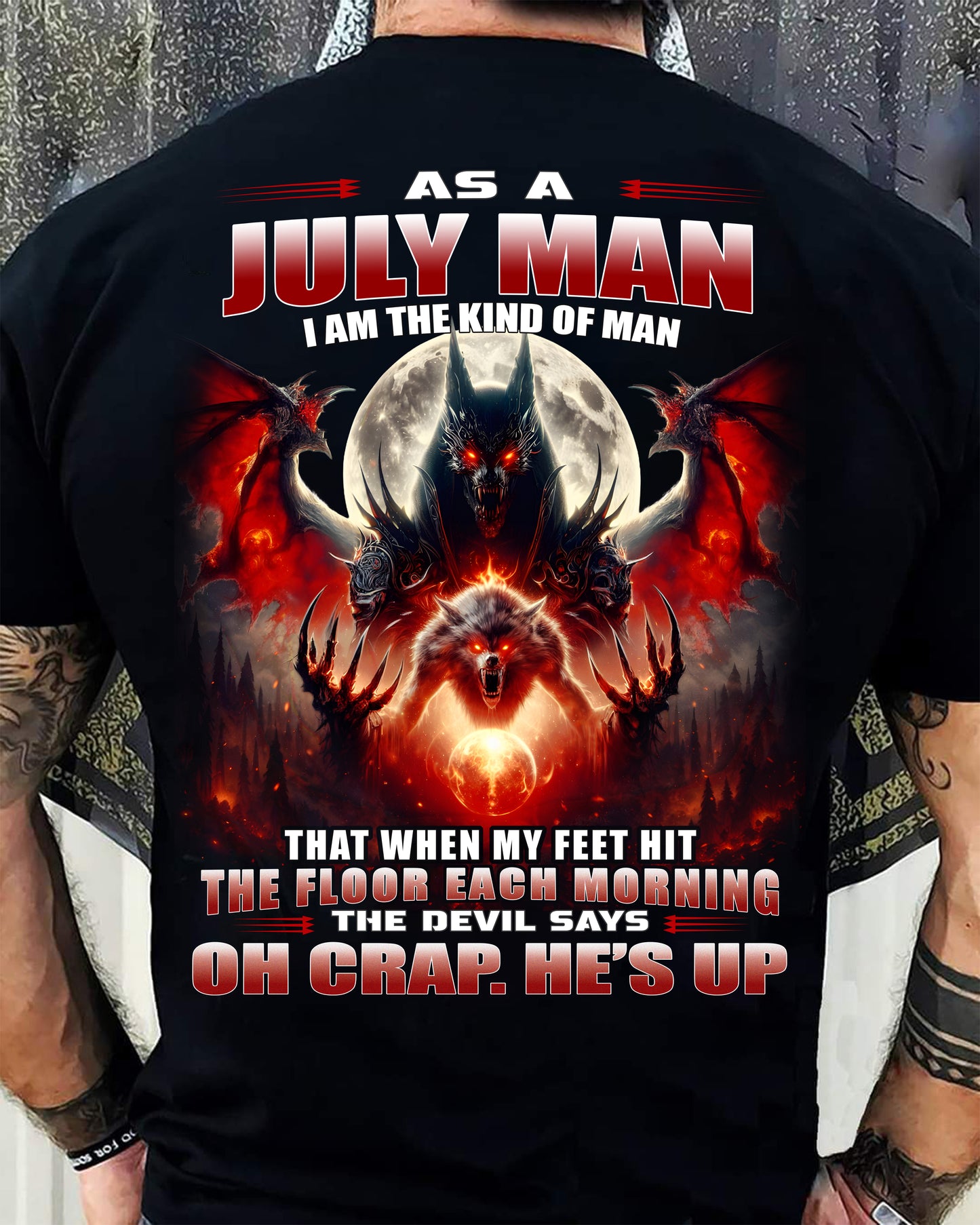 JULY SHIRT, OH CRAP HE'S UP - MAN SNOW07 (SKU2604-94-07)
