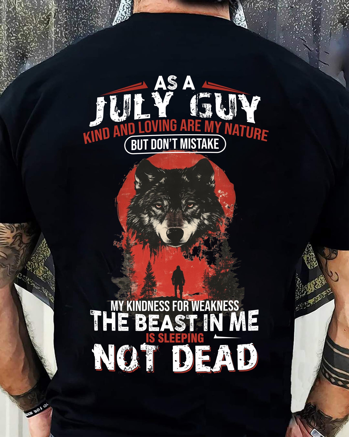 JULY - KIND AND LOVING ARE MY NATURE - BIRTHDAY T-SHIRT FOR MEN - SNOW07 (SKU26T-01-17-07)