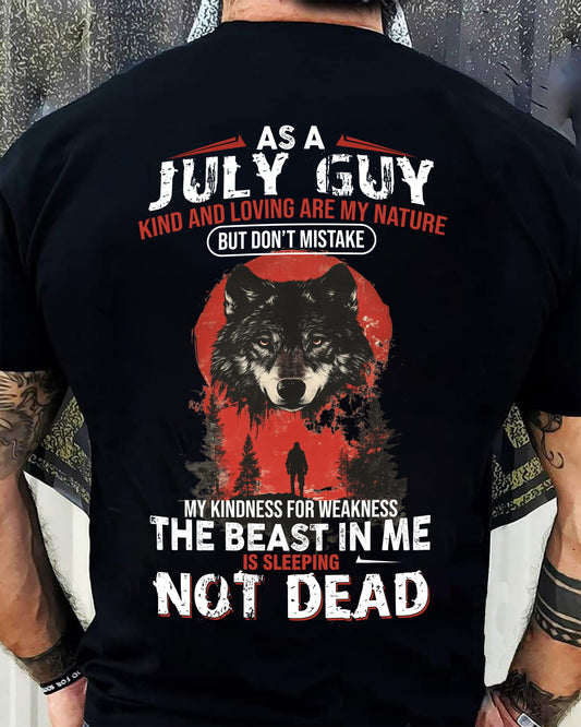 JULY - KIND AND LOVING ARE MY NATURE - BIRTHDAY T-SHIRT FOR MEN - SNOW07 (SKU26T-01-17-07)