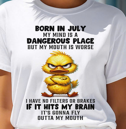 JULY SHIRT MY MOUTH IS A DANGEROUS PLACE - SNOW07 (SKU2605-61-07)