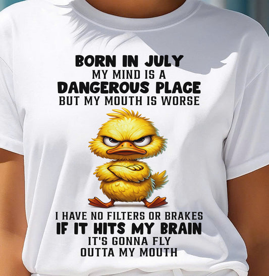 JULY SHIRT MY MOUTH IS A DANGEROUS PLACE - SNOW07 (SKU2605-61-07)