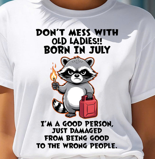 JULY SHIRT, DAMAGED FROM BEING GOOD TO THE WRONG PEOPLE - SNOW07 (SKU2604-282-07)