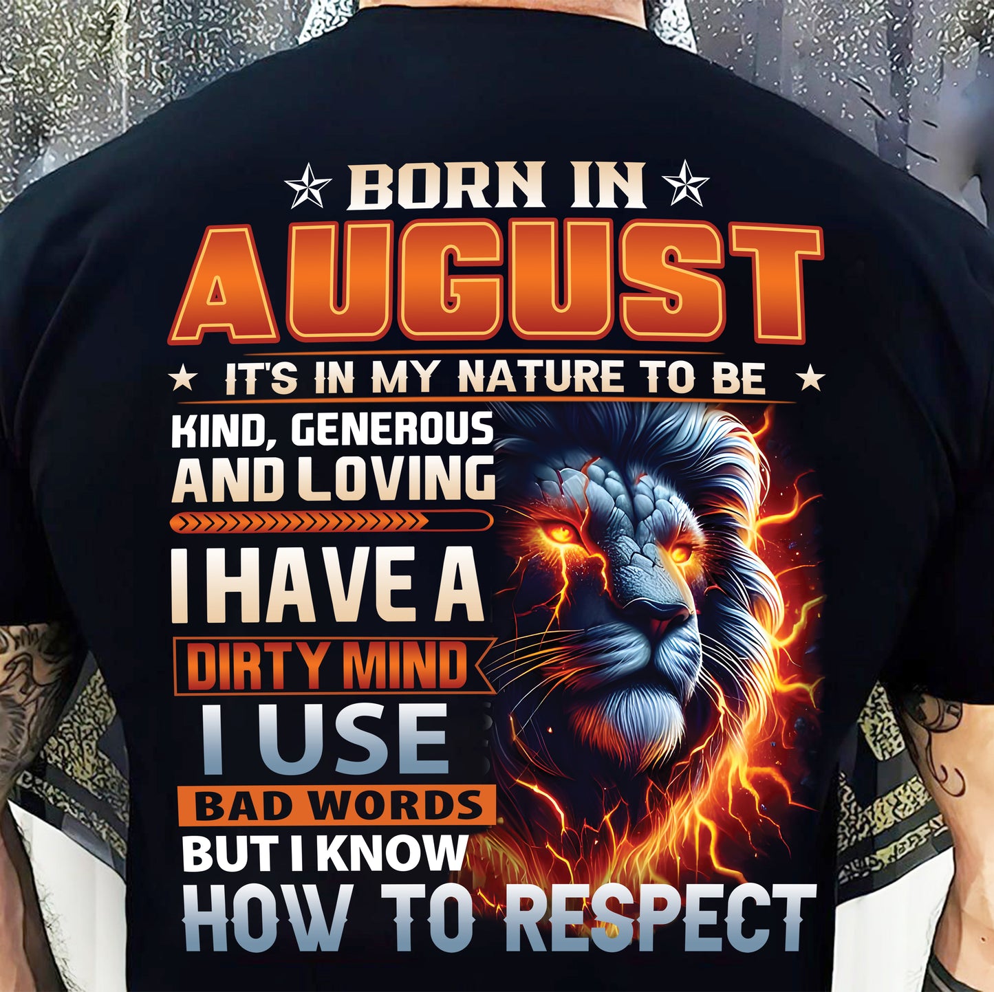 AUGUST, I KNOW HOW TO RESPECT – SNOW MALE08 (SKU08-84-08)