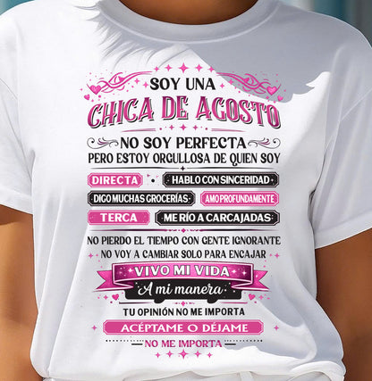 AUGUST SHIRT, NO SOY PERFECTA - SNOW08 (SKU2603-362-08)