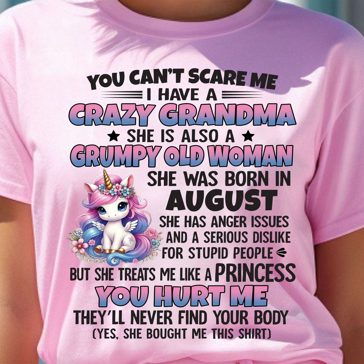 AUGUST - YOU CAN'T SCARE ME - GIFT FROM GRANDMA - snow08 (SKU09-106-08)