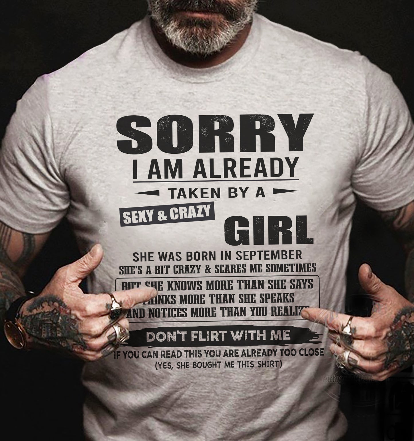 SEPTEMBER, SORRY I AM ALREADY TAKEN BY A SEXY & CRAZY GIRL – SNOW MALE01 (SKU26T-01163-09)