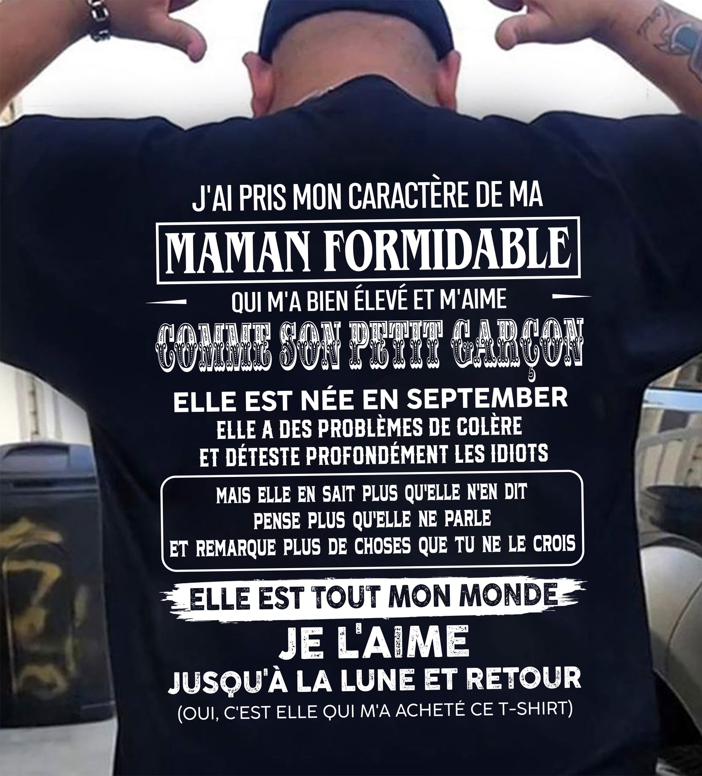 SEPTEMBRE, J'AI PRIS MON CARACTÈRE DE MA - GIFT T SHIRT FROM MOM - SNOW FRM09 (SKU2606-152-09)