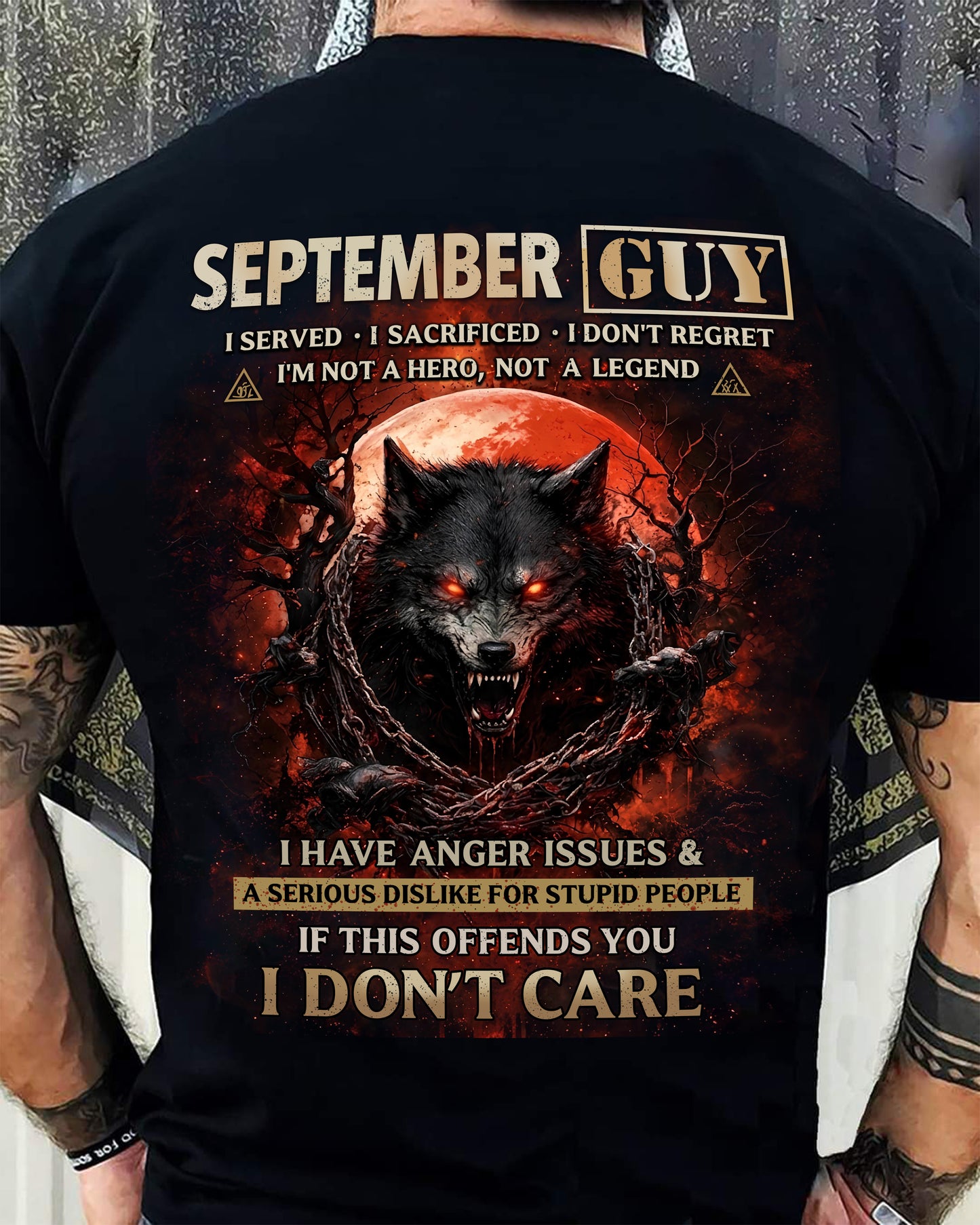 SEPTEMBER SHIRT, I SERVED I SACRIFICED I DON’T REGRET – SNOW MALE09 (SKU2602-163-09)