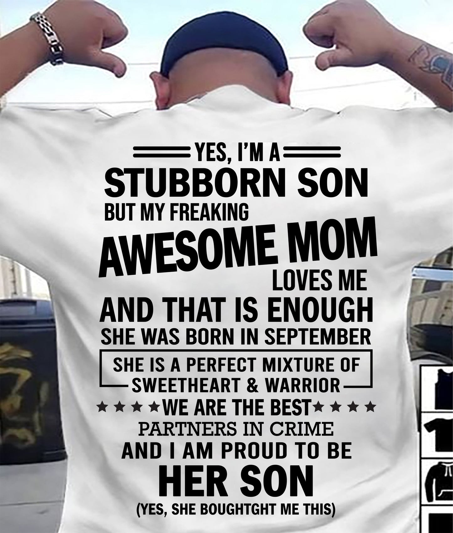 SEPTEMBER, WE ARE THE BEST PARTNERS IN CRIME - GIFT SHIRT FROM MOM TO SON - SNOW09 (SKU2603-189-09)