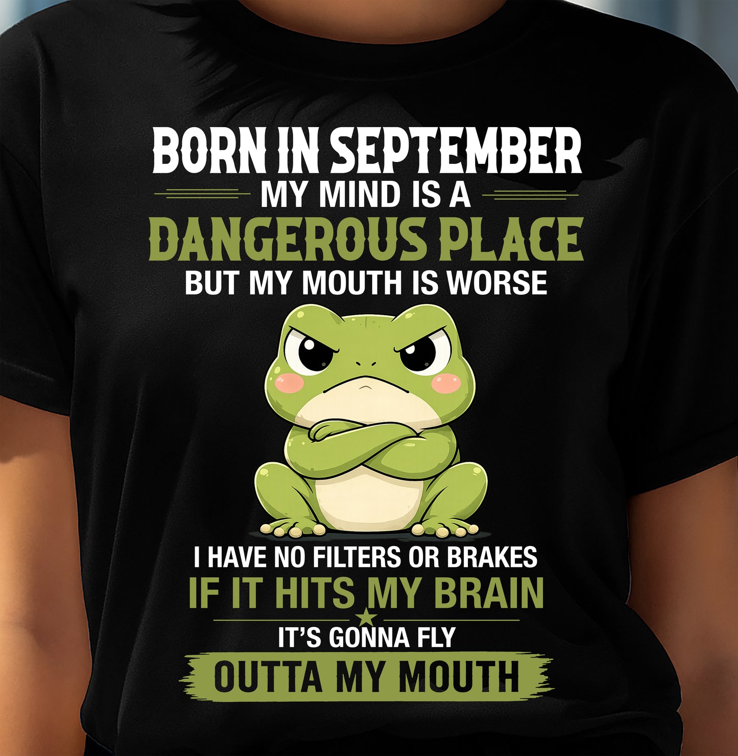 SEPTEMBER SHIRT, MY MIND IS A DANGEROUS PLACE - SNOW09 (SKU2605-116-09)