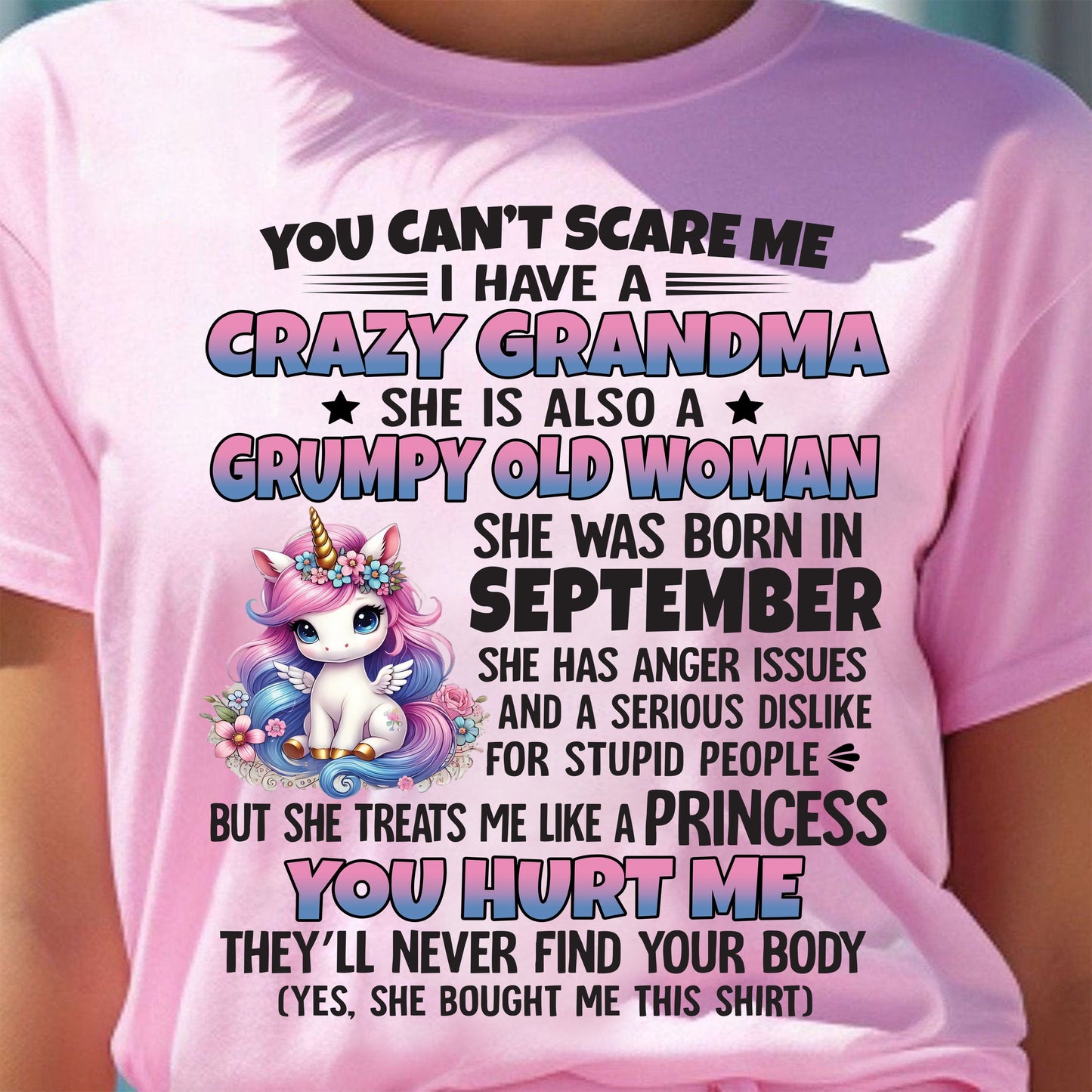 SEPTEMBER - YOU CAN'T SCARE ME - GIFT FROM GRANDMA - snow09 (SKU09-106-09)